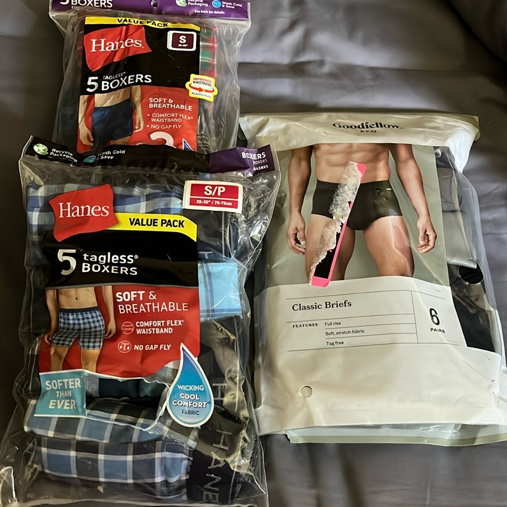 Brand New Deal! Brand New Boxers and Briefs Mens size Small.